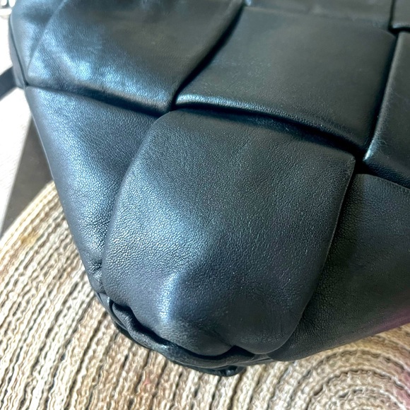 & Other Stories Crossbody Woven Leather Bag, Black - Picture 4 of 6